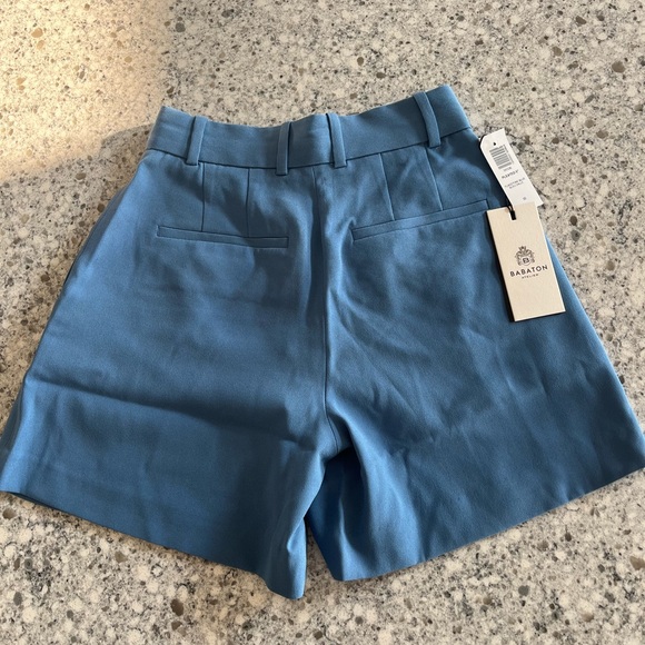 BNWT Babaton pleated 5” short size 00 - Flagstone Blue - Picture 2 of 4